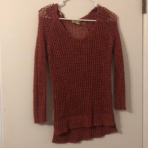 Lucky brand orange knitted sweater
